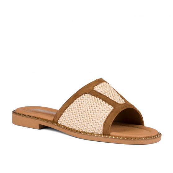 Damesandaler 5128 beige kombineret