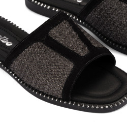 Damesandaler 5128 sort kombineret
