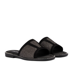 Damesandaler 5128 sort kombineret
