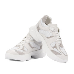 Damesneakers 6102 hvid kombineret