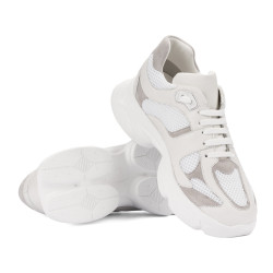 Damesneakers 6102 hvid kombineret