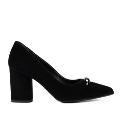 Elegante dame sko 1361 sort ruskind