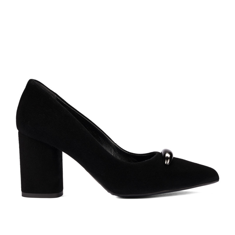 Elegante dame sko 1361 sort ruskind
