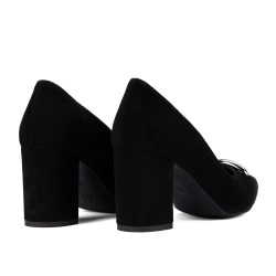 Elegante dame sko 1361 sort ruskind