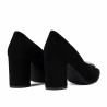 Elegante dame sko 1361 sort ruskind