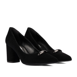 Elegante dame sko 1361 sort ruskind