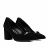 Elegante dame sko 1361 sort ruskind