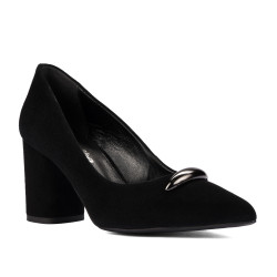 Elegante dame sko 1361 sort ruskind
