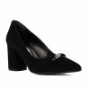 Elegante dame sko 1361 sort ruskind