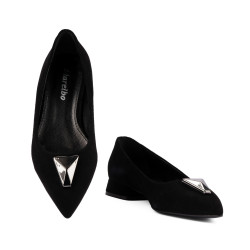 Dame ballerinaer 1360 sort velour