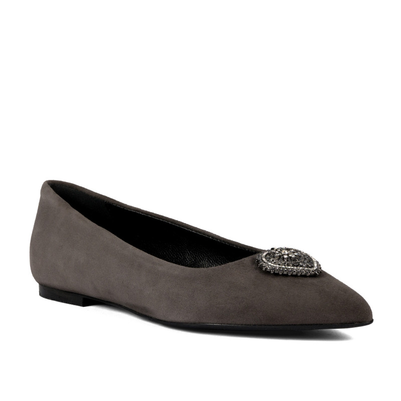 Dameballerinaer 1362 sandfarvet ruskind