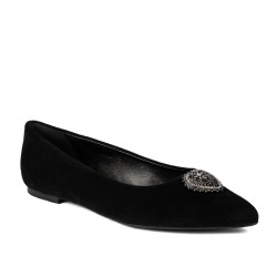 Damesko ballerina 1362 sort velour