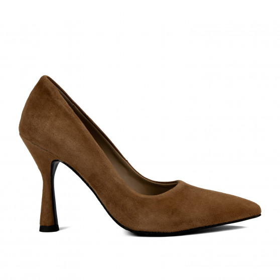 Elegante damesko 1322 brun ruskind