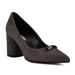 Dame elegante sko 1361 sandfarvet ruskind