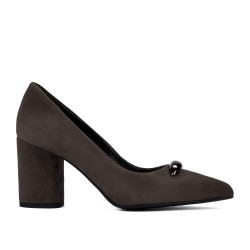 Dame elegante sko 1361 sandfarvet ruskind