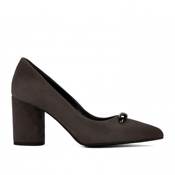 Dame elegante sko 1361 sandfarvet ruskind