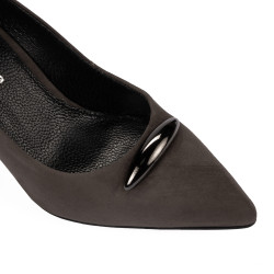 Dame elegante sko 1361 sandfarvet ruskind
