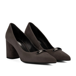 Dame elegante sko 1361 sandfarvet ruskind