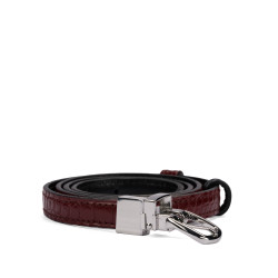 Damebælte 45-1mc tofarvet sort+croco bordeaux