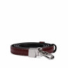 Damebælte 45-1mc tofarvet sort+croco bordeaux