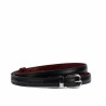Damebælte 45-1mc tofarvet sort+croco bordeaux