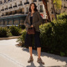 Damesneakers 6102 sandfarvet kombineret ruskind lifestyle