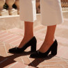 Elegante dame sko 1361 sort ruskind lifestyle