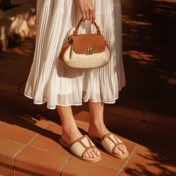 Damesandaler 5128 beige kombineret lifestyle