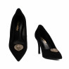 Elegante damesko 1363 sort ruskind