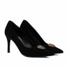 Elegante damesko 1363 sort ruskind