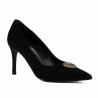 Elegante damesko 1363 sort ruskind