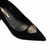 Elegante damesko 1363 sort ruskind