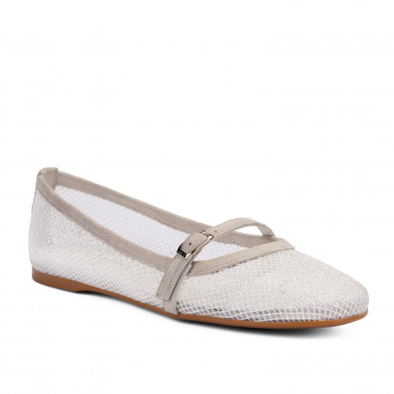 Dame ballerinaer 1369 hvid kombineret