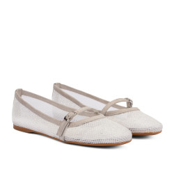 Dame ballerinaer 1369 hvid kombineret