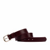 Damebælte 46cm safiano bordeaux