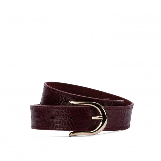 Damebælte 46cm safiano bordeaux