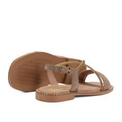 Damesandaler 5127 sand kombineret