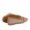 Dame ballerinasko 1369 beige kombineret