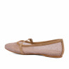 Dame ballerinasko 1369 beige kombineret