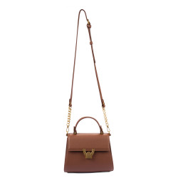 Dame skuldertaske 032g cognac
