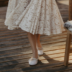 Dame ballerinaer 1369 hvid kombineret lifestyle