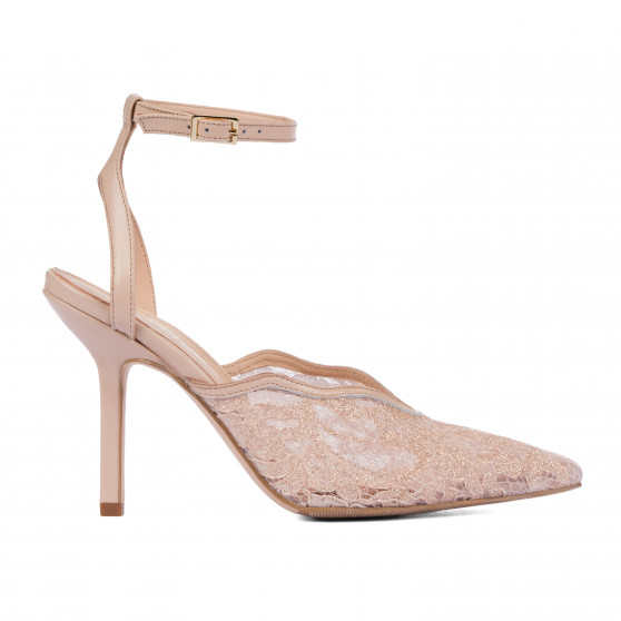 Damesandaler 1370 beige kombineret