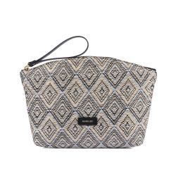 Damehåndtaske 213g raffia noir
