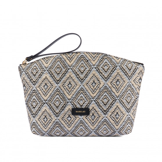 Damehåndtaske 213g raffia noir