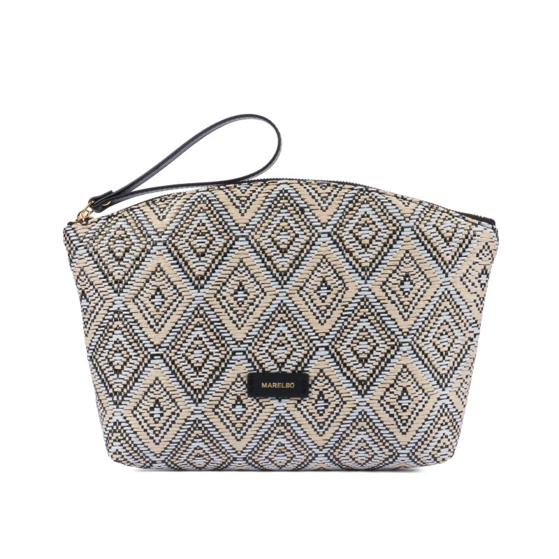 Damehåndtaske 213g raffia noir