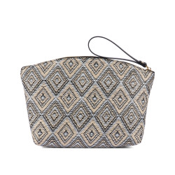 Damehåndtaske 213g raffia noir