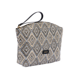 Damehåndtaske 213g raffia noir