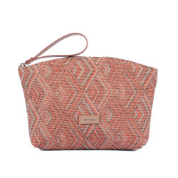 Damehåndtaske 213g 01 med kombineret pink motiv