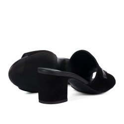Damesandaler 1367 sort velour
