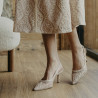 Damesandaler 1368 beige kombineret